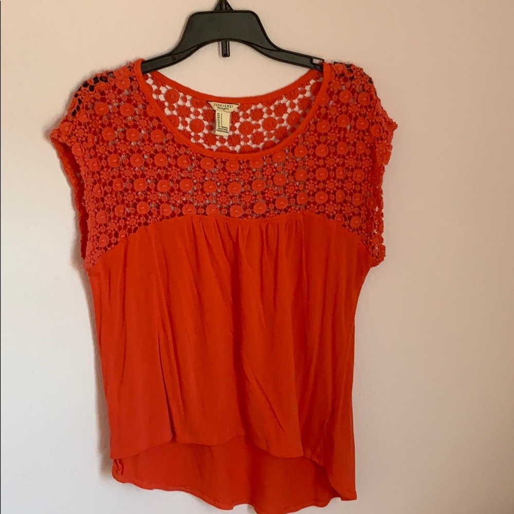 Orange Crochet Top